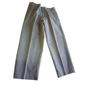 Vintage Izod Mens Chino Pants 36W 29L Olive Relaxed Straight Leg Preppy Office